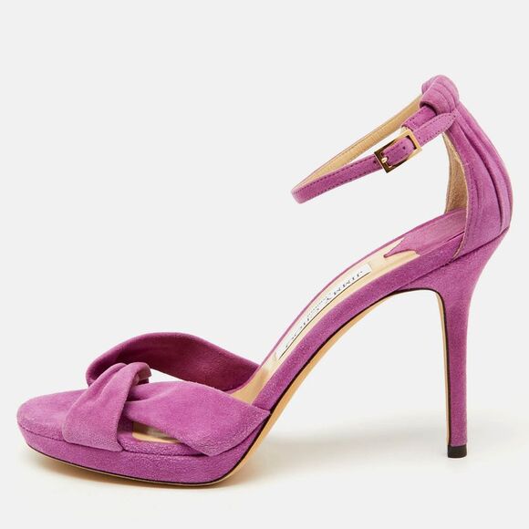 Jimmy Choo Purple Suede Ankle Strap Sandals Size 38,New Products : American Fashion Style Bags On Sale